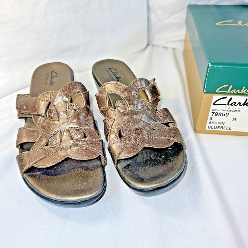 Women's Clark's Bendable Bluebell Brown Sandals Size 8M